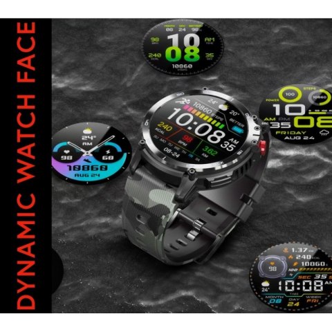 Smartwatch Męski RUBICON RNCF08 Black/Moro SMARUB232 N/A