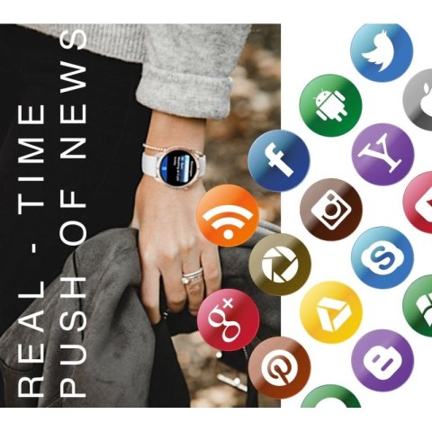Smartwatch RUBICON RNCF14 Silver/White SMARUB252 N/A