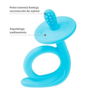 Gryzak silikon ślimak blue AKUKU