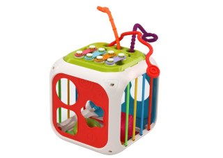 KOSTKA EDUKACYJNA DLA NIEMOWLĄT SORTER KLOCKI CYMBAŁKI 7W1
