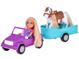 ANKIKI ZESTAW LALKA FARMERKA Z KONIEM, AUTKIEM I PRZYCZEPĄ ZA5881