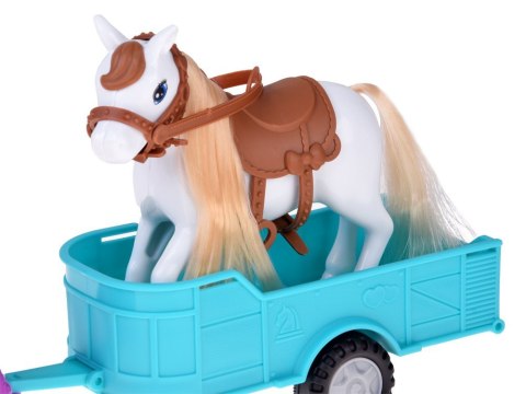 ANKIKI ZESTAW LALKA FARMERKA Z KONIEM, AUTKIEM I PRZYCZEPĄ ZA5881
