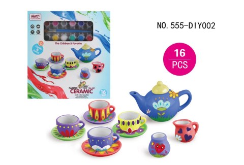 CERAMICZNY HERBACIANY ZESTAW DO MALOWANIA