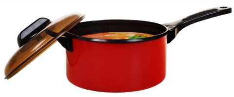 CZERWONY ZESTAW KUCHARZA DLA DZIECI 3+ GARNKI + PRZYBORY KUCHENNE + ATRAPY JEDZENIA 22 EL.