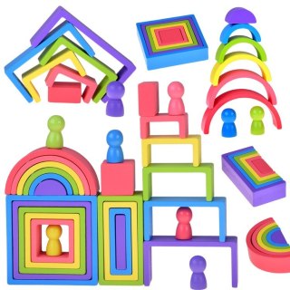 DREWNIANA UKŁADANKA MONTESSORI - ELEMENTY O RÓŻNYCH KSZTAŁTACH ZA5859