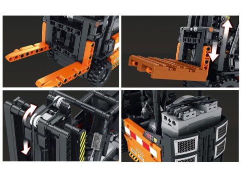 KLOCKI KONSTRUKCYJNE ZDALNIE STEROWANY WÓZEK WIDŁOWY RUCHOMY 722-ELE ZA5796