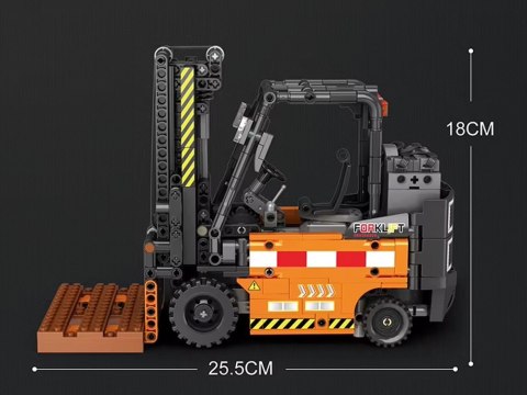 KLOCKI KONSTRUKCYJNE ZDALNIE STEROWANY WÓZEK WIDŁOWY RUCHOMY 722-ELE ZA5796