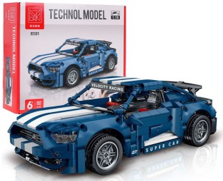 KLOCKI TECHNICZNE AUTKO SPORTOWE NIEBIESKIE 952EL.