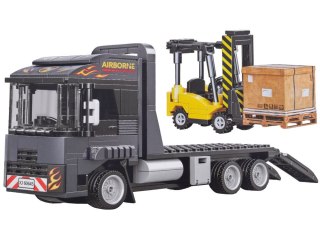 KLOCKI TECHNICZNE POJAZDY 1:42 - TIR Z LAWETĄ I WÓZEK WIDŁOWY 404ELE ZA5722