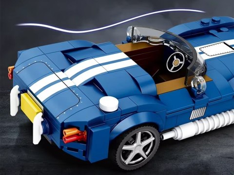 KLOCKI TECHNICZNE SPORTOWE AUTO NIEBIESKI KLASYCZNY ROADSTER 312-ELE ZA5792