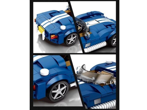 KLOCKI TECHNICZNE SPORTOWE AUTO NIEBIESKI KLASYCZNY ROADSTER 312-ELE ZA5792