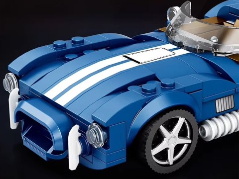 KLOCKI TECHNICZNE SPORTOWE AUTO NIEBIESKI KLASYCZNY ROADSTER 312-ELE ZA5792