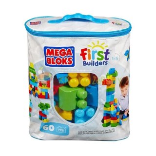 MEGA BLOKS DUŻA ECO TORBA Z KLOCKAMI NIEBIESKA