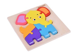 SŁOŃ PUZZLE DREWNIANE EDUKACYJNA UKŁADANKA DLA DZIECKA ZA5372