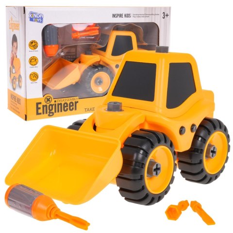SPYCHACZ DO SKRĘCANIA DLA DZIECI 3+ POJAZD BUDOWLANY + ŚRUBOKRĘT + 3 WYMIENNE BITY