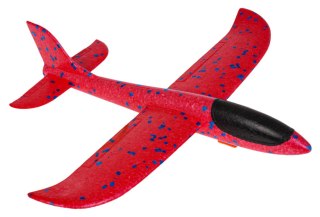 STYROPIANOWY SAMOLOT Z RĘCZNĄ WYRZUTNIĄ CZERWONY