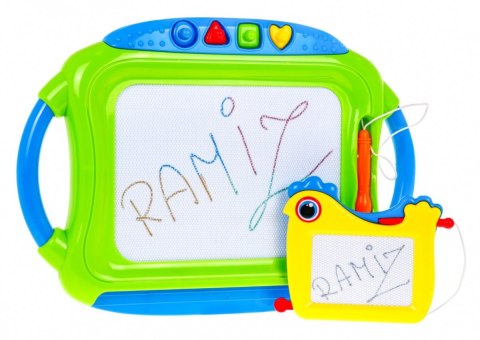 ZESTAW 2 ZNIKOPISÓW DLA DZIECI 3+ ZMAZYWALNE RYSUNKI + RYSIKI + 4 PIECZĄTKI