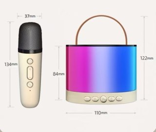 ZESTAW KARAOKE MIKROFON + PODŚWIETLANY GŁOŚNIK