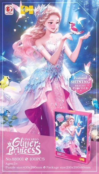 ZESTAW PUZZLI 100EL. KSIĘŻNICZKA RÓŻOWA