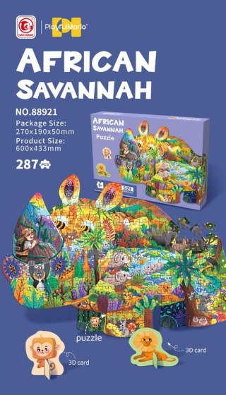 ZESTAW PUZZLI 287EL. SAFARI