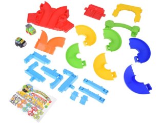 ZESTAW SPIRALNY TOR SAMOCHODOWY + AUTKO POLICJA I WYWROTKA 19-ELE ZA5692