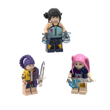 Nowe Kpop Demon Hunters Mini Figurki Akcji Klocki Konstrukcyjne Zabawki Gadżety Dekoracja Biurka Kolekcja Figurek Zabawka Prezent na Boże Narodzenie