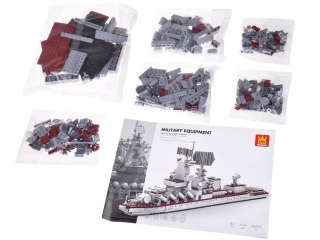 Klocki techniczne Statek Okręt Wojskowy krążownik Varyag 396 ele ZA5674