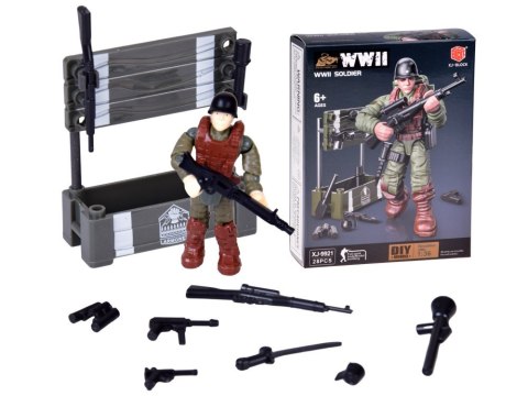 Klocki żołnierz WWII figurka żołnierzyk model do złożenia 28 ele ZA5723