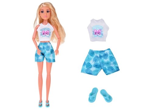 Zestaw ubranka dla lalki wakacyjne stylizacje sukienka dodatki ZA5706