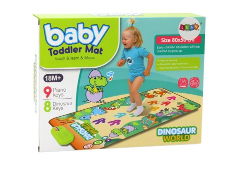 MATA TANECZNA EDUKACYJNA INTERAKTYWNA DINOZAURY ŚWIATŁA DŹWIĘKI